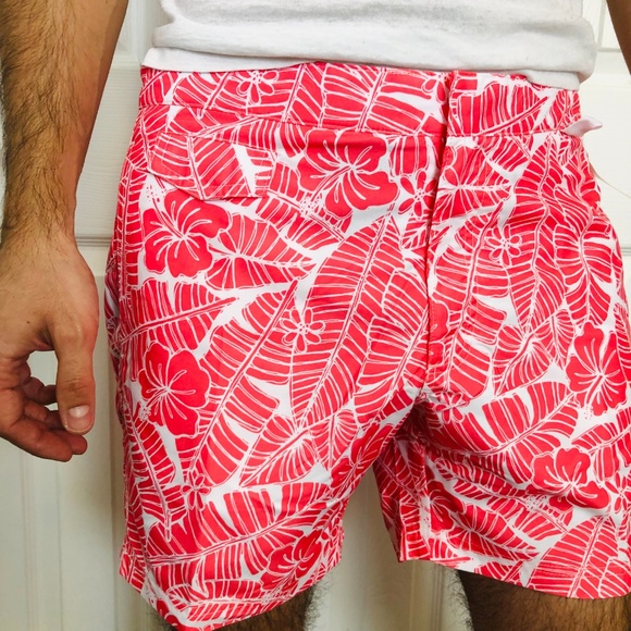 IBIZA Ocean Club Salmon Pink Swim Trunks Shorts - Picture 3 of 8